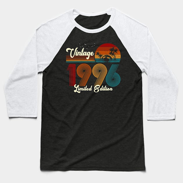 Vintage 1996 Shirt Limited Edition 24th Birthday Gift Baseball T-Shirt by Damsin